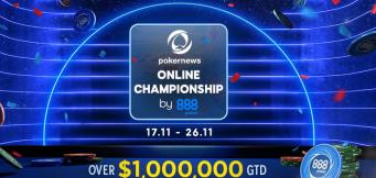PokerNews Online Championship Returns to 888poker with Over $1 Million GTD!